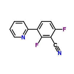2,6-Difluoro-3-(2-pyridinyl)benzonitrile structure