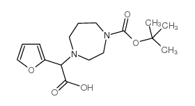 1-Boc-4-(羧基呋喃-2-甲基)-[1,4]二氮杂烷结构式