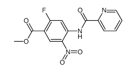 methyl 2-fluoro-5-nitro-4-[(pyridin-2-ylcarbonyl)amino]benzoate Structure