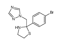 2-(4-bromophenyl)-2-(1,2,4-triazol-1-ylmethyl)-1,3-thiazolidine结构式