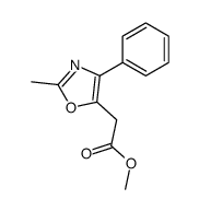 methyl 2-(2-methyl-4-phenyl-1,3-oxazol-5-yl)acetate结构式