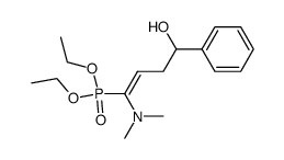 (E)-4-(Diethoxyphosphoryl)-4-(dimethylamino)-1-phenyl-3-buten-1-ol结构式