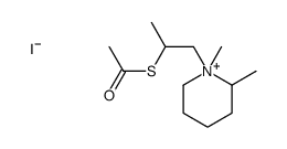 S-[1-(1,2-dimethylpiperidin-1-ium-1-yl)propan-2-yl] ethanethioate,iodide Structure