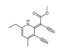 3-cyano-2-cyano(methoxycarbonyl)-methylene-6-ethyl-4-methyl-1,2-dihydropyridine Structure