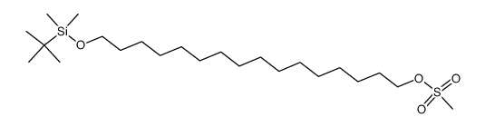 16-((tert-butyldimethylsilyl)oxy)hexadecyl methanesulfonate结构式