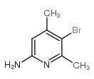 2-氨基-5-溴-4,6-二甲基吡啶结构式