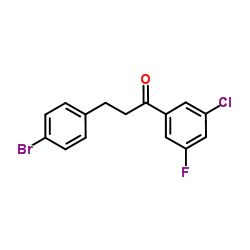 3-(4-Bromophenyl)-1-(3-chloro-5-fluorophenyl)-1-propanone Structure