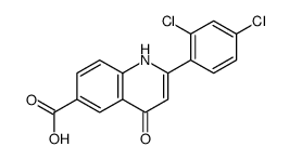 2-(2,4-dichlorophenyl)-4-oxo-1H-quinoline-6-carboxylic acid结构式