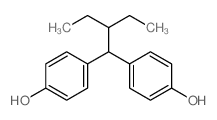4-[2-ethyl-1-(4-hydroxyphenyl)butyl]phenol结构式