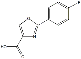 2-(4-氟苯基)-1,3-噁唑-4-羧酸结构式