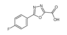 5-(4-氟苯基)-1,3,4-噁二唑-2-羧酸结构式