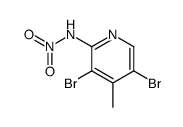 N-(3,5-dibromo-4-methylpyridin-2-yl)nitramide结构式