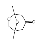 (+/-)-1,5-dimethyl-6,8-dioxabicyclo<3.2.1>octan-3-on Structure