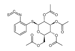 (S-Tetraacetyl-β-D-glucosido)-2-mercapto-phenyl)-isothiocyanat Structure