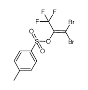 1,1-dibromo-3,3,3-trifluoro-2-tosyloxypropene Structure