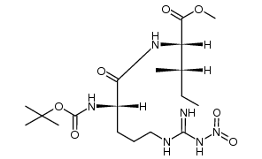 (tert-butoxycarbonyl)-NG-nitroarginylisoleucyl methyl ester结构式