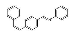 N-phenyl-1-[4-(2-phenylethenyl)phenyl]methanimine结构式