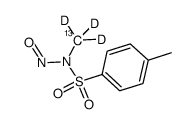 N-甲基(13C-d3)-N-亚硝基对甲苯磺酰胺结构式