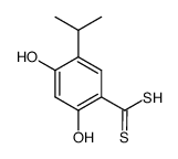 2,4-dihydroxy-5-isopropylbenzodithioic acid Structure