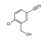 4-Chloro-3-(hydroxymethyl)benzonitrile结构式