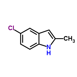 5-氯-2-甲基吲哚结构式