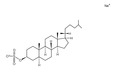sodium (20R)-5α-cholestan-3β-yl sulfate Structure