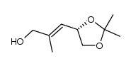 (E)(S)-4-(3-hydroxy-2-methylpropenyl)-2,2-dimethyl[1,3]dioxolane结构式