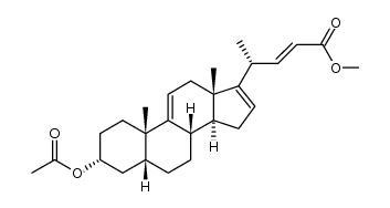 (R,E)-methyl 4-((3R,5R,8S,10S,13S,14S)-3-acetoxy-10,13-dimethyl-2,3,4,5,6,7,8,10,12,13,14,15-dodecahydro-1H-cyclopenta[a]phenanthren-17-yl)pent-2-enoate结构式