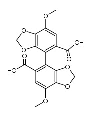 dimethyl-4,4'-dimethoxy-5,6,5',6'-dimethylenedioxybiphenyl-2,2'-dicarboxylic acid Structure