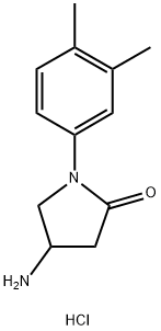 4-氨基-1-(3,4-二甲基苯基)吡咯烷-2-酮盐酸盐结构式