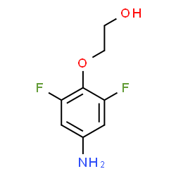 2-(4-氨基-2,6-二氟苯氧基)乙醇结构式