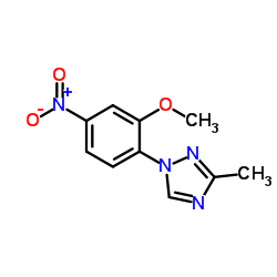 1-(2-Methoxy-4-nitrophenyl)-3-methyl-1H-1,2,4-triazole结构式
