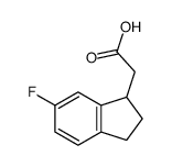 2-(6-氟-1-茚满基)乙酸结构式