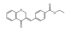 (E)-3-[1-(4-carboethoxyphenyl)-methylidene]-chroman-4-one结构式
