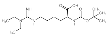 N-α-叔丁氧羰基-N,N'-二乙基-L-高精氨酸盐酸盐结构式