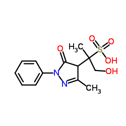 4,5-Dihydro-alpha-(hydroxymethyl)-alpha,3-dimethyl-5-oxo-1-phenyl-1H-pyrazole-4-methanesulfonic acid Structure