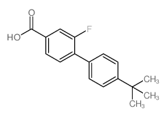 3-氟-4-(4-叔丁基苯基)苯甲酸结构式