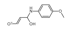3-hydroxy-3-((4-methoxyphenyl)amino)prop-1-en-1-olate结构式