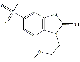 3-(2-甲氧基乙基)-6-(甲基磺酰基)苯并[D]噻唑-2(3H)-亚胺结构式