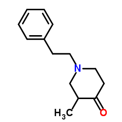 3-甲基-1-(2-苯基乙基)-4-哌啶酮结构式