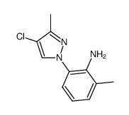 2-(4-chloro-3-methyl-1H-pyrazol-1-yl)-6-methylaniline结构式