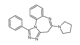 1-phenyl-5-pyrrolidin-1-yl-4H-[1,2,4]triazolo[4,3-a][1,5]benzodiazepine结构式
