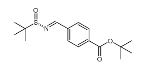 tert-butyl 4-[(E)-{[(S)-tert-butylsulfinyl]imino}methyl]benzoate结构式