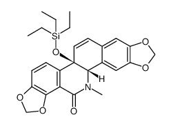 (-)-5-methyl-2,3:7,8-bis(methylenedioxy)-10b-triethylsilyloxy-4b,10b-dihydrobenzo[c]phenanthridin-6(5H)-one结构式