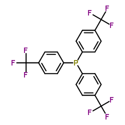 三(4-三氟甲苯基)膦结构式