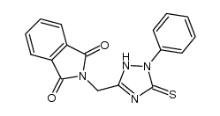 2-((2-phenyl-3-thioxo-2,3-dihydro-1H-1,2,4-triazol-5-yl)methyl)isoindoline-1,3-dione Structure