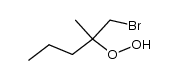 1-bromo-2-hydroperoxy-2-methylpentane Structure