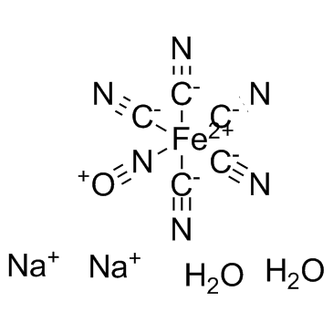 Sodium nitroprusside dihydrate structure