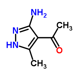 1-(3-氨基-5-甲基-1H-吡唑-4-基)-乙酮结构式