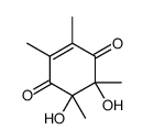 5,6-dihydroxy-2,3,5,6-tetramethylcyclohex-2-ene-1,4-dione结构式